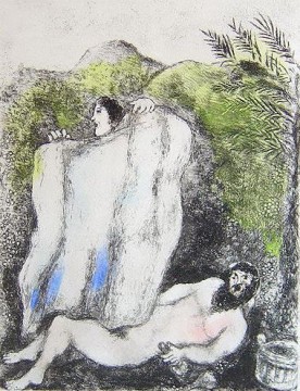 Marc Chagall Werke - Le Manteau De Noe handgemalte Radierung Zeitgenosse Marc Chagall